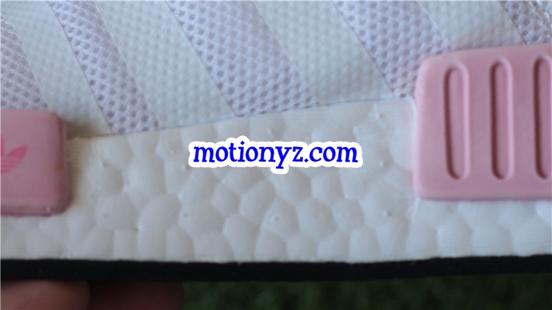 Real Boost Adidas NMD R1 White Pink GS